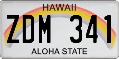 HI license plate ZDM341