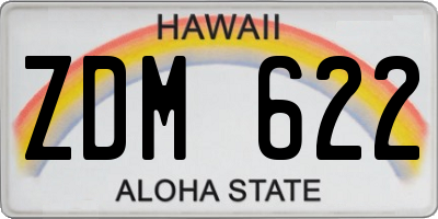 HI license plate ZDM622