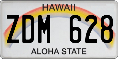 HI license plate ZDM628