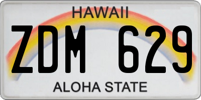 HI license plate ZDM629