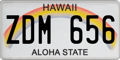 HI license plate ZDM656