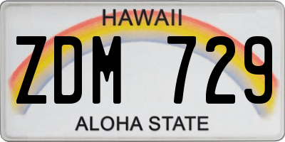 HI license plate ZDM729