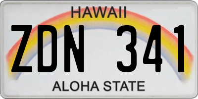 HI license plate ZDN341