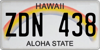 HI license plate ZDN438