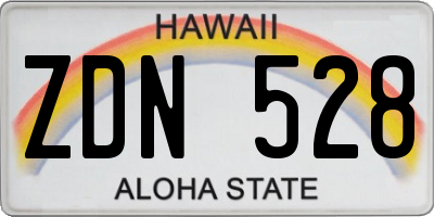HI license plate ZDN528