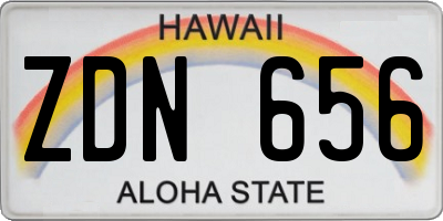 HI license plate ZDN656