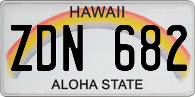 HI license plate ZDN682