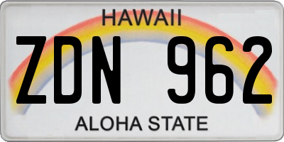 HI license plate ZDN962
