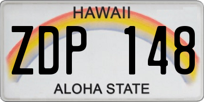 HI license plate ZDP148