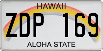 HI license plate ZDP169