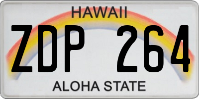 HI license plate ZDP264
