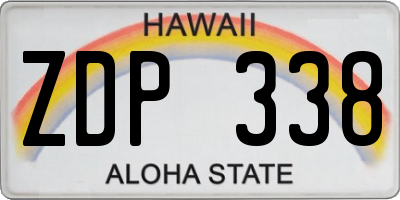 HI license plate ZDP338