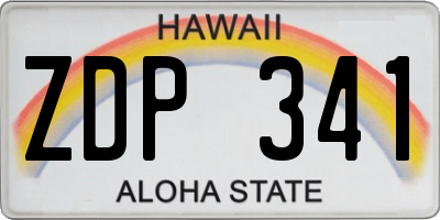 HI license plate ZDP341
