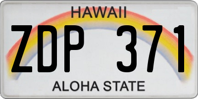 HI license plate ZDP371