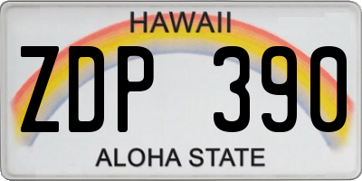 HI license plate ZDP390