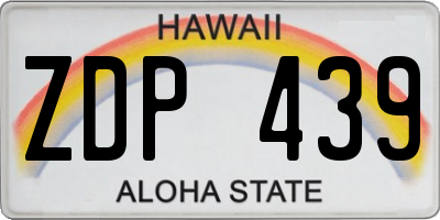HI license plate ZDP439
