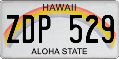 HI license plate ZDP529