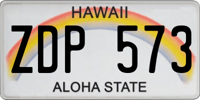 HI license plate ZDP573