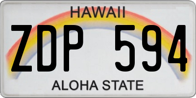 HI license plate ZDP594