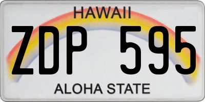 HI license plate ZDP595