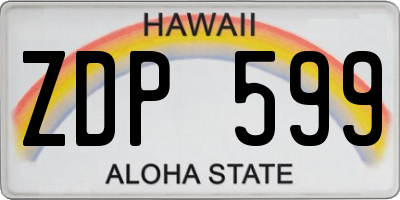 HI license plate ZDP599