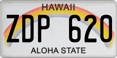 HI license plate ZDP620