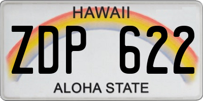 HI license plate ZDP622