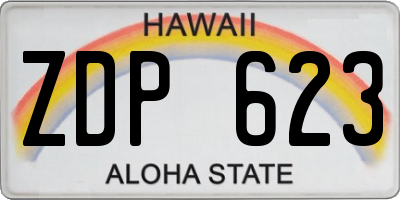 HI license plate ZDP623