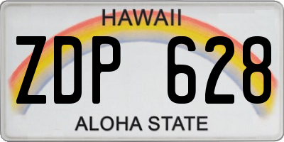 HI license plate ZDP628