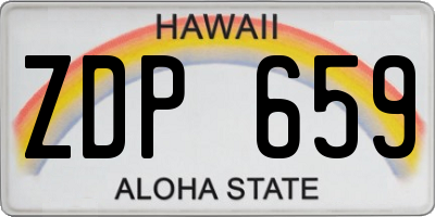 HI license plate ZDP659