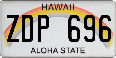 HI license plate ZDP696