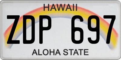HI license plate ZDP697