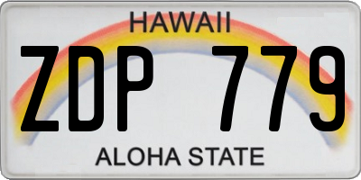HI license plate ZDP779