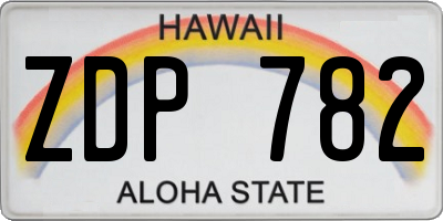HI license plate ZDP782