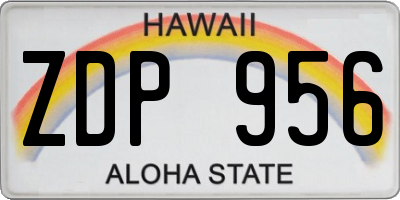 HI license plate ZDP956