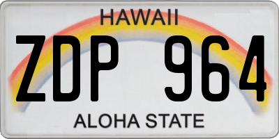 HI license plate ZDP964