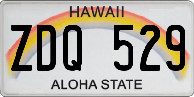 HI license plate ZDQ529