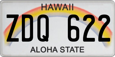 HI license plate ZDQ622