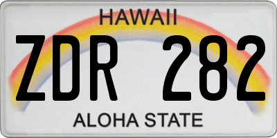 HI license plate ZDR282