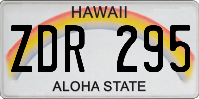 HI license plate ZDR295
