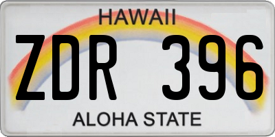 HI license plate ZDR396