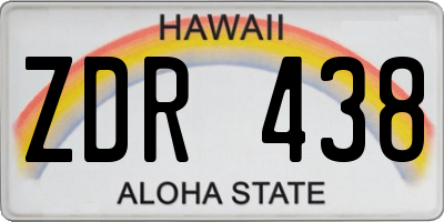 HI license plate ZDR438