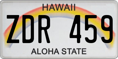 HI license plate ZDR459