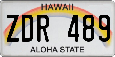 HI license plate ZDR489
