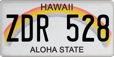HI license plate ZDR528