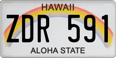 HI license plate ZDR591