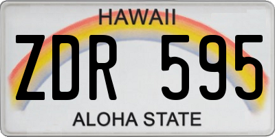 HI license plate ZDR595