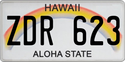 HI license plate ZDR623
