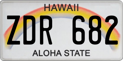 HI license plate ZDR682