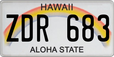 HI license plate ZDR683